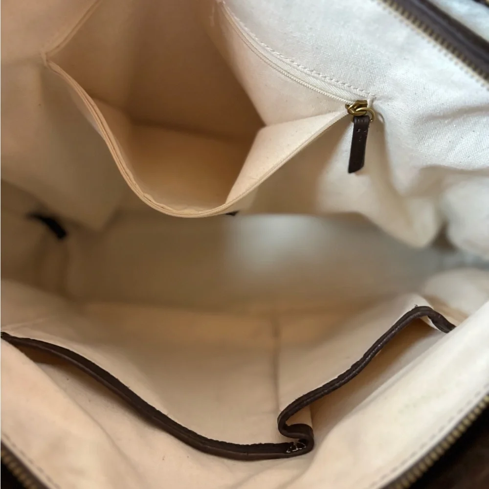 Marot New York Taylor Triple Compartment Chocolate Croco Tote Bag